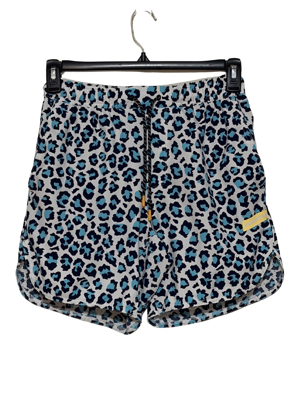 Legends the Luka 7” Blue Teal Leopard Athletic Lined Shorts, small